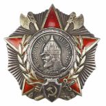 2.2.) Welt Sowjetunion: Alexander-Newski-Orden, 3. Modell.Silber, teilweise vergoldet und