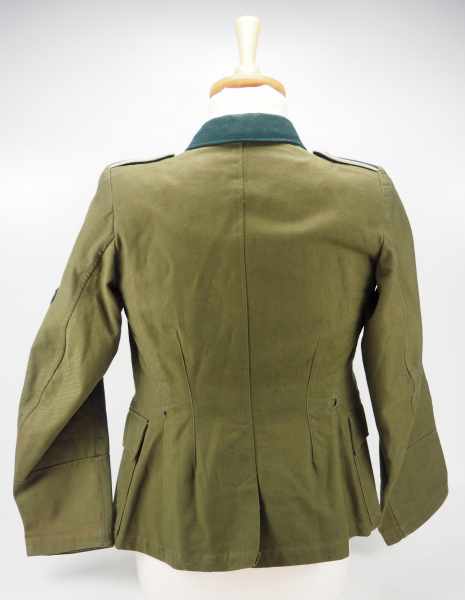 4.1.) Uniformen / Kopfbedeckungen Wehrmacht: Feldbluse eines Obergefreiten.Grünes Trikot Tuch, - Image 3 of 4