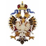 2.2.) Welt Russland: Kaiserlicher und Königlicher Orden vom Weißen Adler, Kleinod.Gold, teilweise