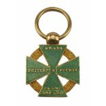 2.1.) Europa Österreich: Armee-Kreuz 1813/1814 in Gold, Miniatur.Gold, teilweise emailliert,