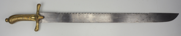 4.3.) Blankwaffen Preussen: Pionier Faschinenmesser M1841.Einschneidige Klinge mit Sägerücken,