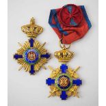 2.1.) Europa Rumänien: Orden des Sterns von Rumänien, 1. und 2. Modell, Offizierskreuz mit