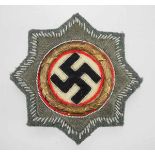 1.2.) Deutsches Reich (1933-45) Deutsches Kreuz, in Gold - Stoff.Feldgraue Unterlage, feine