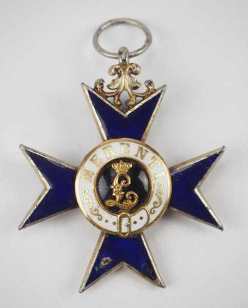1.1.) Kaiserreich (bis 1933) Bayern: Militär-Verdienstkreuz, 1. Form (1866-1905).Silber, die