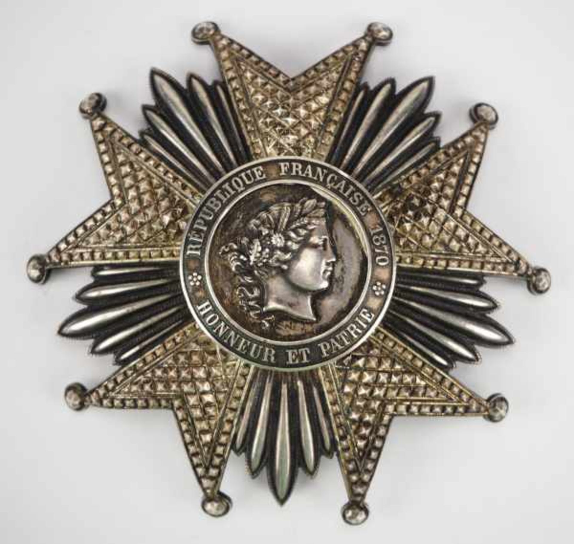 2.1.) Europa Frankreich: Orden der Ehrenlegion, 9. Modell (1870-1951), Großkreuz Stern.Silber,