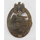 1.2.) Deutsches Reich (1933-45) Panzerkampfabzeichen, in Bronze - Frank & Reif, Stuttgart.Zink