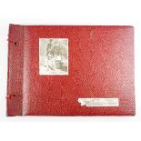 3.2.) Fotos / Postkarten Fotoalbum - Afrika Korps.Roter Einband, 60 Fotos, diverse Formate,