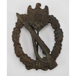 1.2.) Deutsches Reich (1933-45) Infanterie Sturmabzeichen, Bronze - Deumer.Zink, bronziert,
