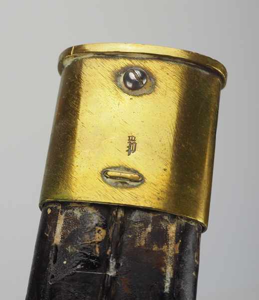 4.3.) Blankwaffen Preussen: Artillerie Faschinenmesser M1849.Einschneidige Klinge, auf dem Rücken - Image 6 of 6