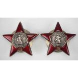 2.2.) Welt Sowjetunion: 2 Orden vom Roten Stern.1.) Nr. 2130564; 2.) Nr. 2289629; je an
