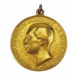 1.1.) Kaiserreich (bis 1933) Hohenzollern: Kleine Goldene Bene Merenti Medaille.Gold, stärker