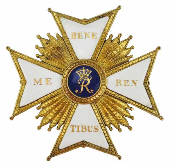 1.1.) Kaiserreich (bis 1933) Württemberg: Militär-Verdienstorden, Großkreuz Stern.Silber,