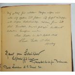 3.3.) Autographen Gästebuch des Kurhotel Gundlach in Bad Soden - Allendorf a.d. Werra.Brauner