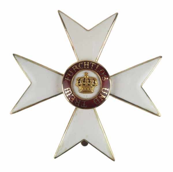 1.1.) Kaiserreich (bis 1933) Württemberg: Orden der Württembergischen Krone, Ehrenkreuz (1892-