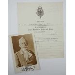 3.3.) Autographen Wilhelm II.(1859-1941). Letzter Deutscher Kaiser, eigenh. Autograph auf