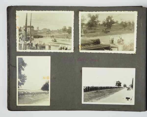 3.2.) Fotos / Postkarten Fotoalbum einer Luftwaffeneinheit.Brauner Einband, aufgelegter - Image 3 of 8