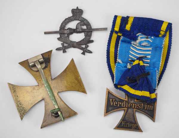 1.1.) Kaiserreich (bis 1933) Braunschweig: Kriegsverdienstkreuz 1. und 2. Klasse mit - Image 2 of 2