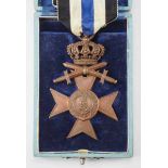 1.1.) Kaiserreich (bis 1933) Bayern: Militär-Verdienstkreuz, 3. Klasse mit Krone und Schwertern,