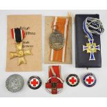 1.2.) Deutsches Reich (1933-45) Nachlass einer Rot-Kreuz-Schwester.1.) Kriegsverdienstkreuz, 2.