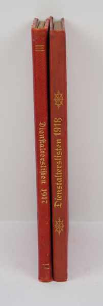 6.1.) Literatur Dienstaltersliste 1917 und 1918.- Dienstaltersliste 1917 (roter Ledereinband, - Image 2 of 2