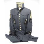 4.1.) Uniformen / Kopfbedeckungen Polen: Steigeruniform aus Oberschlesien.Schwarzes Tuch, die