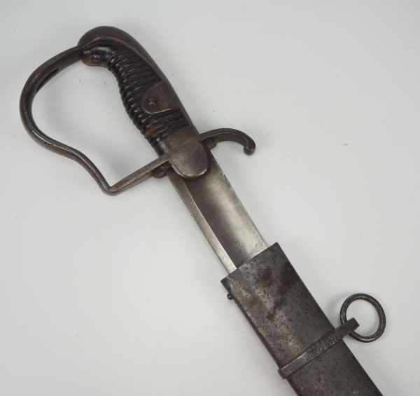 4.3.) Blankwaffen Preussen: Kavalleriesäbel M1811 (sog. Blüchersäbel).Gekrümmte Klinge, schartig, - Image 2 of 4