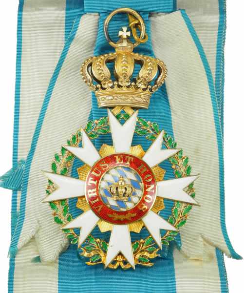 1.1.) Kaiserreich (bis 1933) Bayern: Orden der Bayerischen Krone, Großkreuz Kleinod.Silber - Image 2 of 10