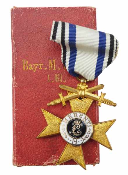 1.1.) Kaiserreich (bis 1933) Bayern: Militär-Verdienstkreuz, 3. Form, 1. Klasse mit Schwertern, im - Image 2 of 4
