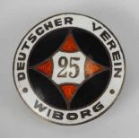2.1.) Europa Finnland: Mitgliedsabzeichen des Deutschen Vereins in Wiborg.Silber, teilweise
