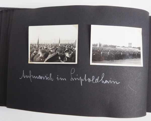 3.2.) Fotos / Postkarten Fotoalbum SS-Sturm 6/42 (42. SS-Standarte).Schwarzer Einband, 106 Fotos, - Image 6 of 8