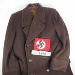 4.1.) Uniformen / Kopfbedeckungen Organisation Todt: Mantel.Brauner, gefütterter Mantel; mit