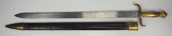 4.3.) Blankwaffen Preussen: Artillerie Faschinenmesser M1849.Einschneidige Klinge, auf dem Rücken - Image 4 of 6