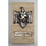 1.2.) Deutsches Reich (1933-45) Plakette der Kraulstaffel f. Männer - Deutsche Meisterschaft 1939,