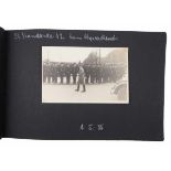 3.2.) Fotos / Postkarten Fotoalbum SS-Sturm 6/42 (42. SS-Standarte).Schwarzer Einband, 106 Fotos,