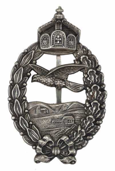 1.1.) Kaiserreich (bis 1933) Flieger-Erinnerungsabzeichen.Silber, hohl verbödet, gepunzt mit