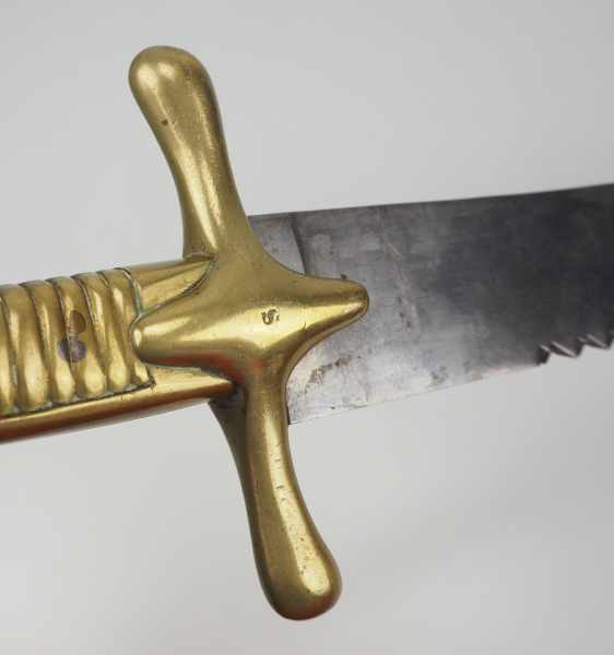 4.3.) Blankwaffen Preussen: Pionier Faschinenmesser M1841.Einschneidige Klinge mit Sägerücken, - Image 3 of 4
