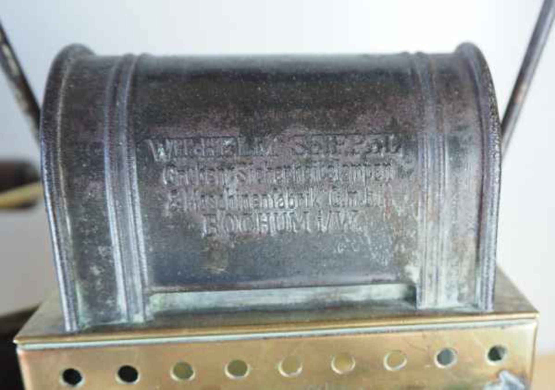 0.1.) Eisenbahn / Bergbau Bergbau - 8 Lampen / Laternen.Diverse, je Metallgehäuse mit Glaseinsatz. - Bild 3 aus 4