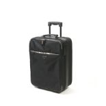 PRADA - Valise en nylon et veau saffiano noir, fermeture éclair à double curseur, [...]