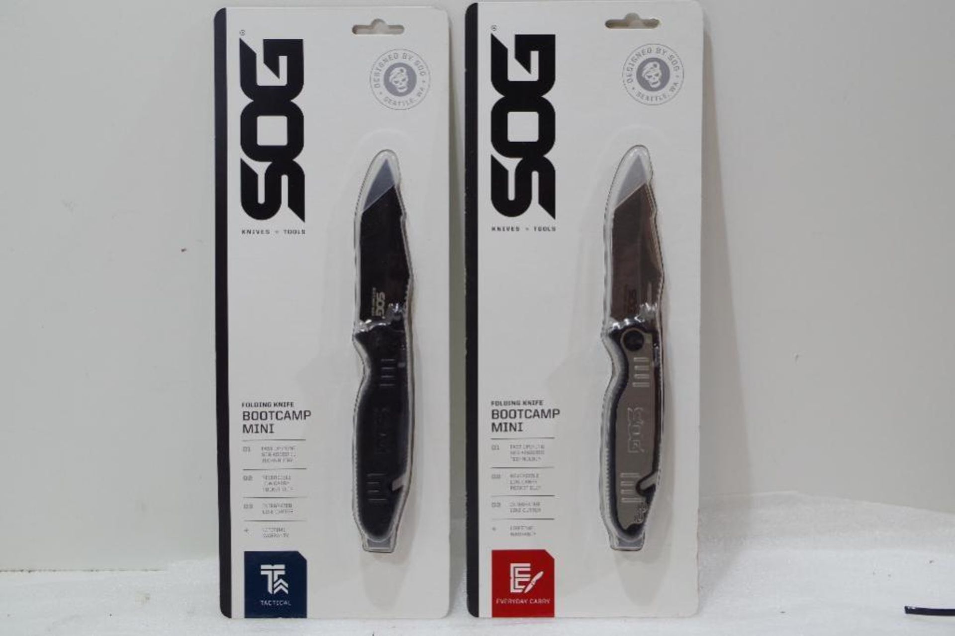 (2) NEW SOG BootCamp Mini Folding Knives