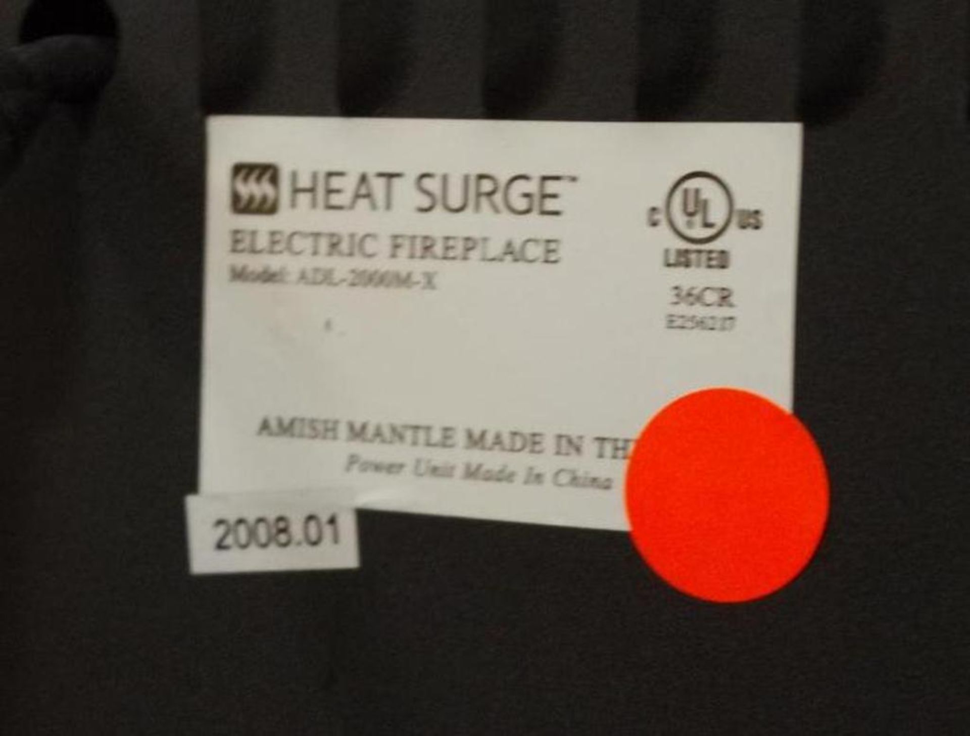 HEAT SURGE Electric Fireplace M/N ADL-2000M-X - Image 5 of 5