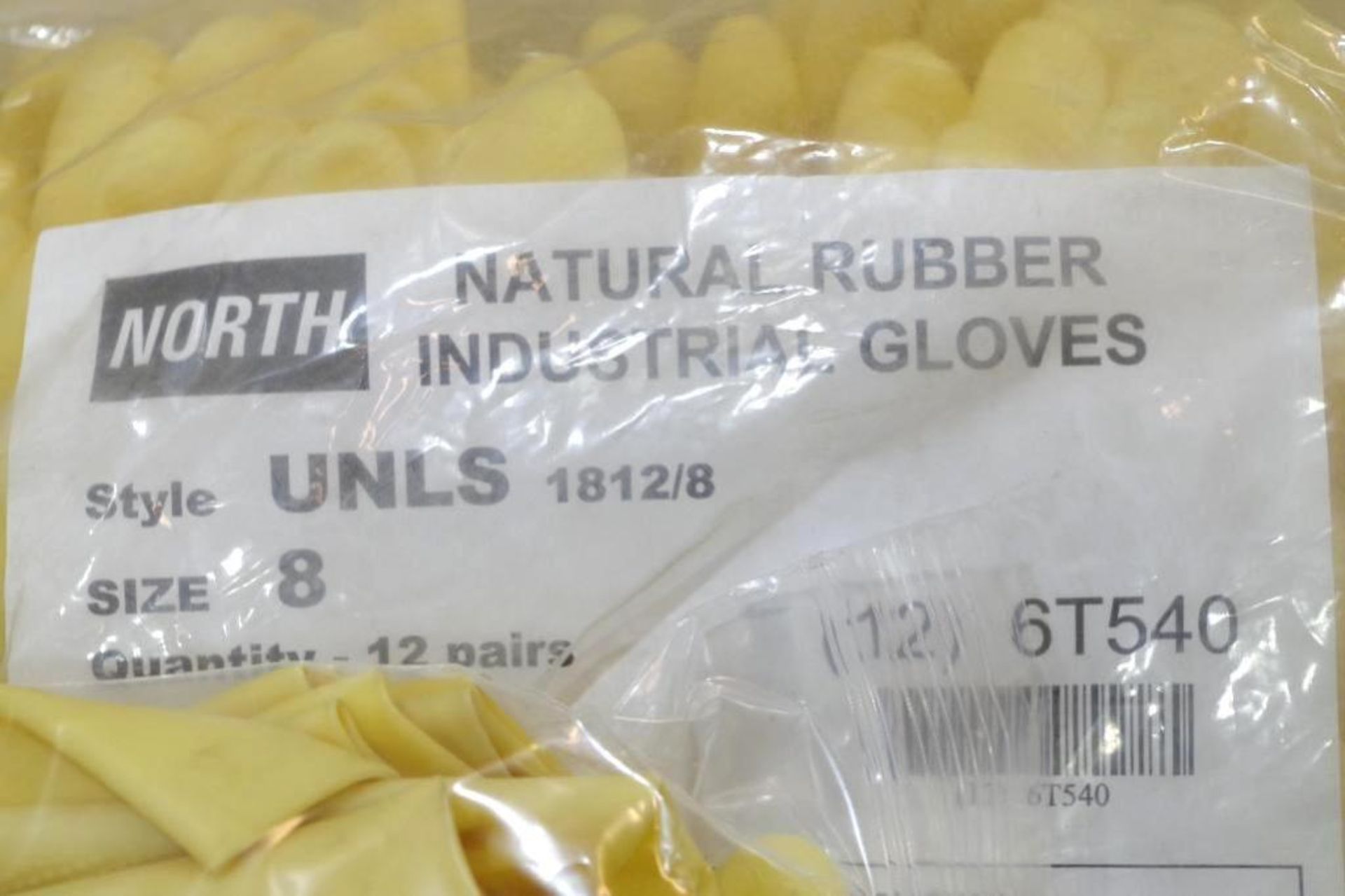 (60) Pairs NORTH Natural Rubber Industrial Gloves, Size:8 - Image 2 of 2