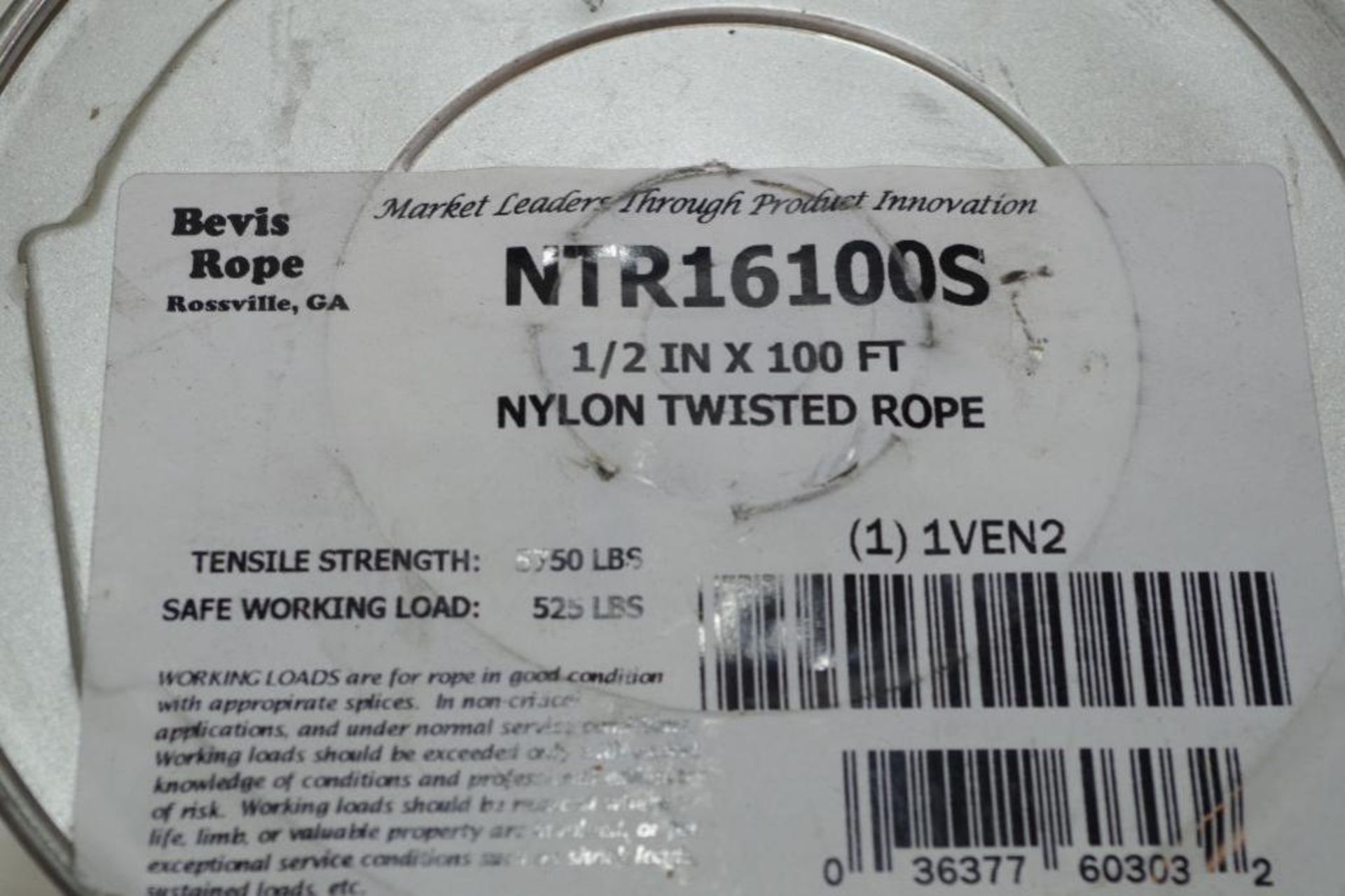 NEW BEVIS ROPE 100' Spool 1/2" Diameter All Purpose Nylon Rigging Rope - Image 2 of 3