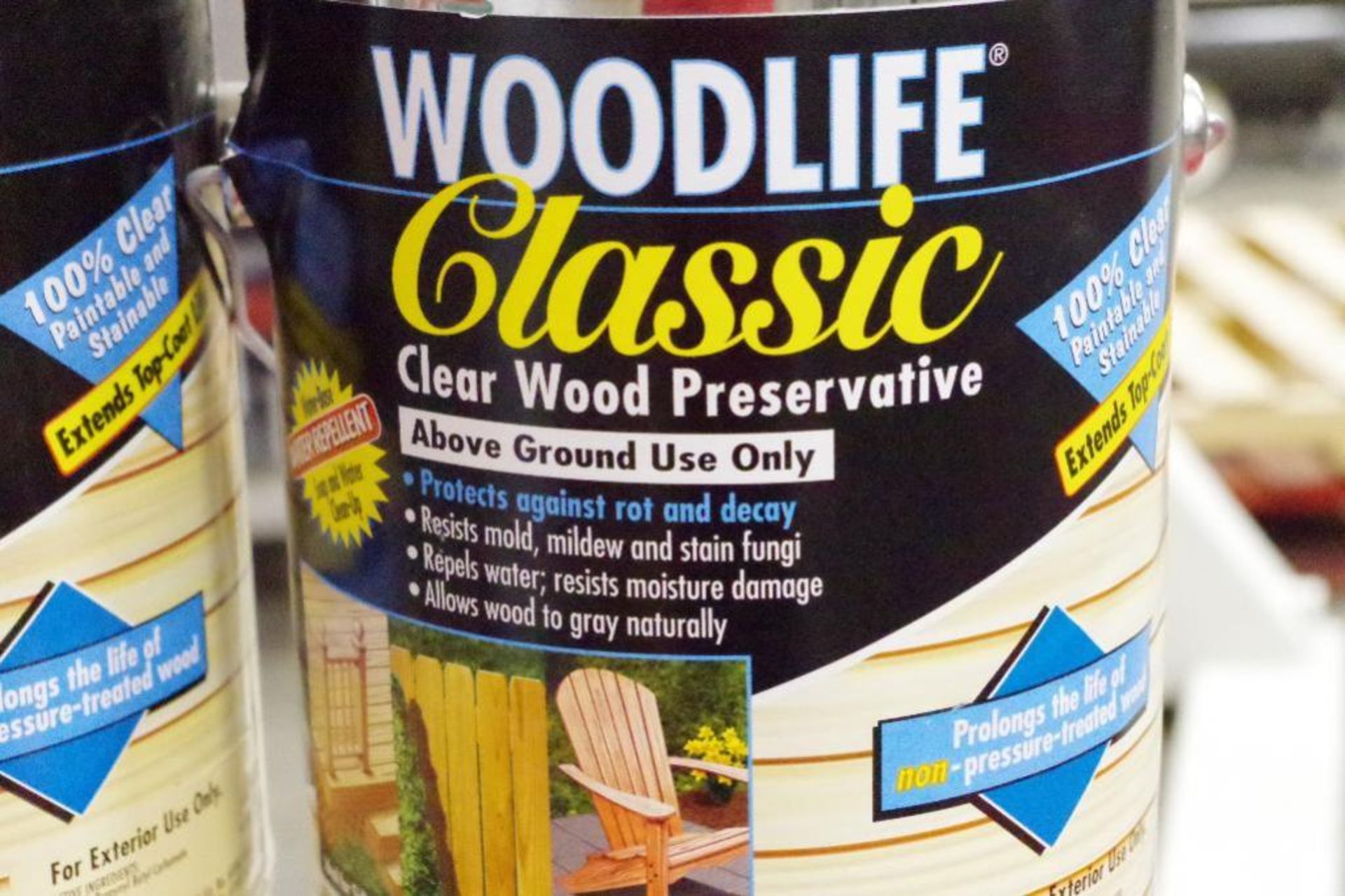 (8) Cans WOODLIFE CLASSIC Clear Wood Preservation (Six 1-Gallon Cans, Two 1-Quart Cans) - Image 2 of 3