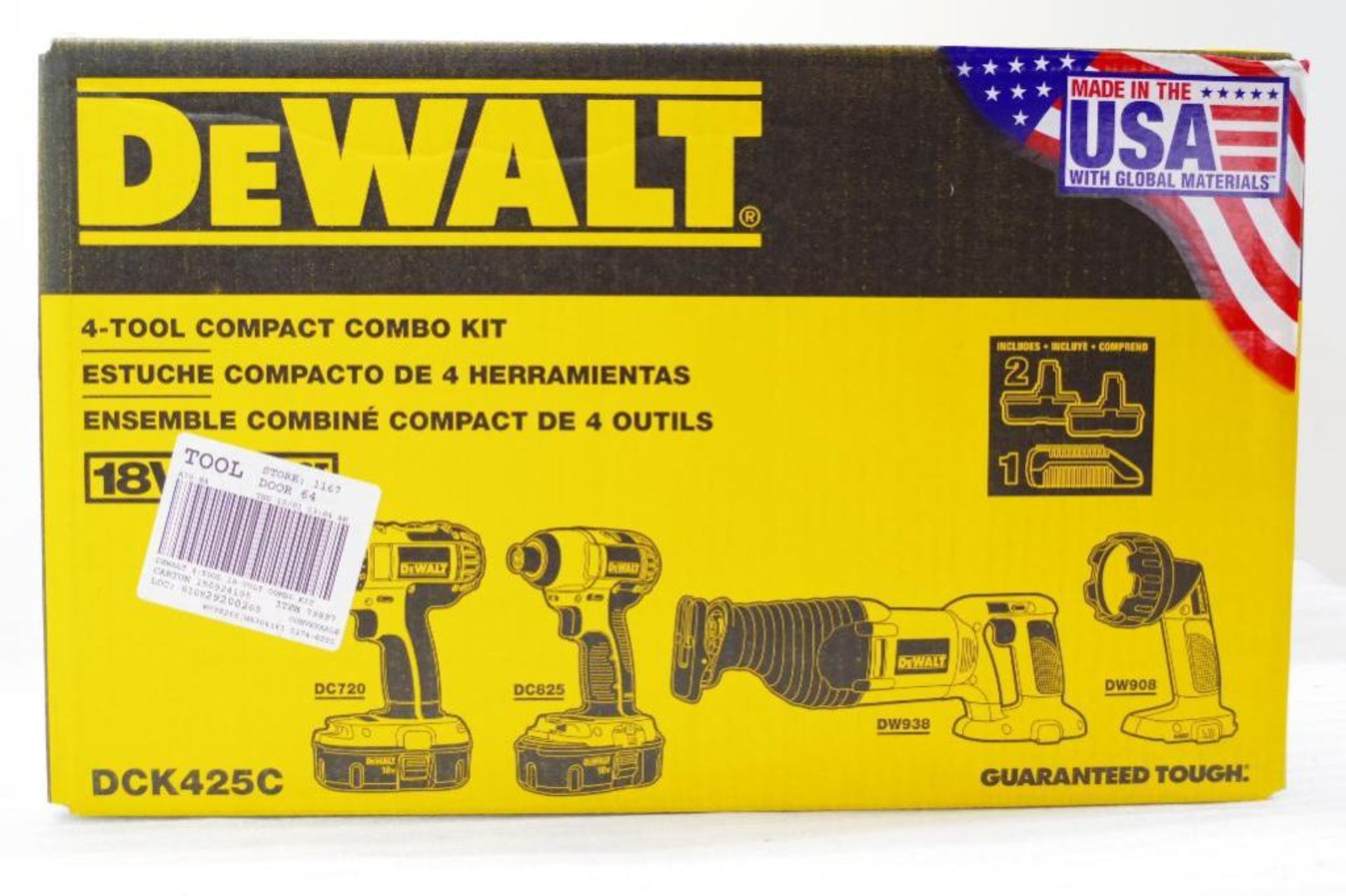 NEW DEWALT 18V 4-Tool Compact Combo Kit (see description)