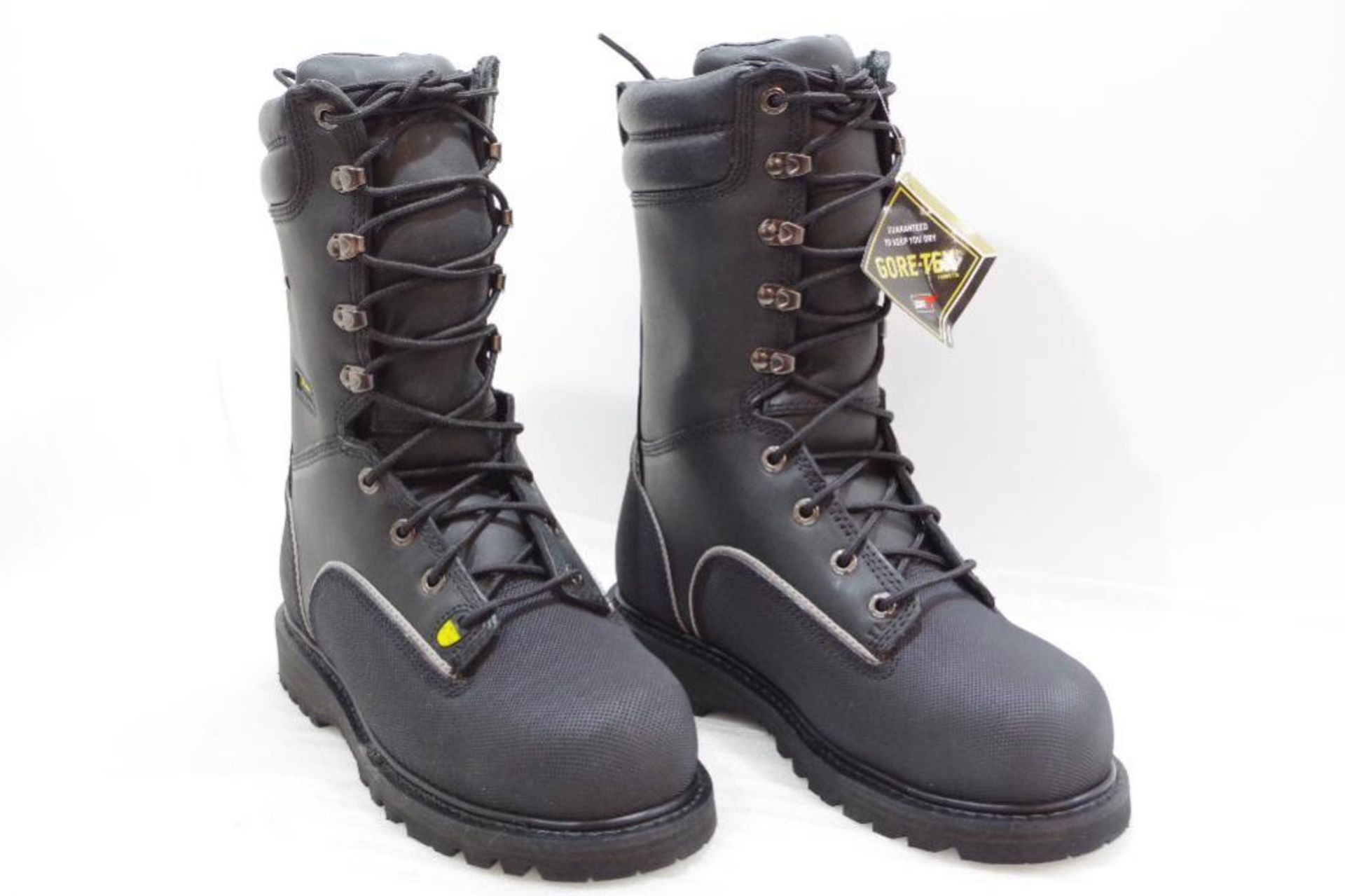 NEW LACROSS 10"H Men's Black Miner Boots, Composite Toe, Leather Upper, Size 8-1/2 M/N 00552090-8.5W