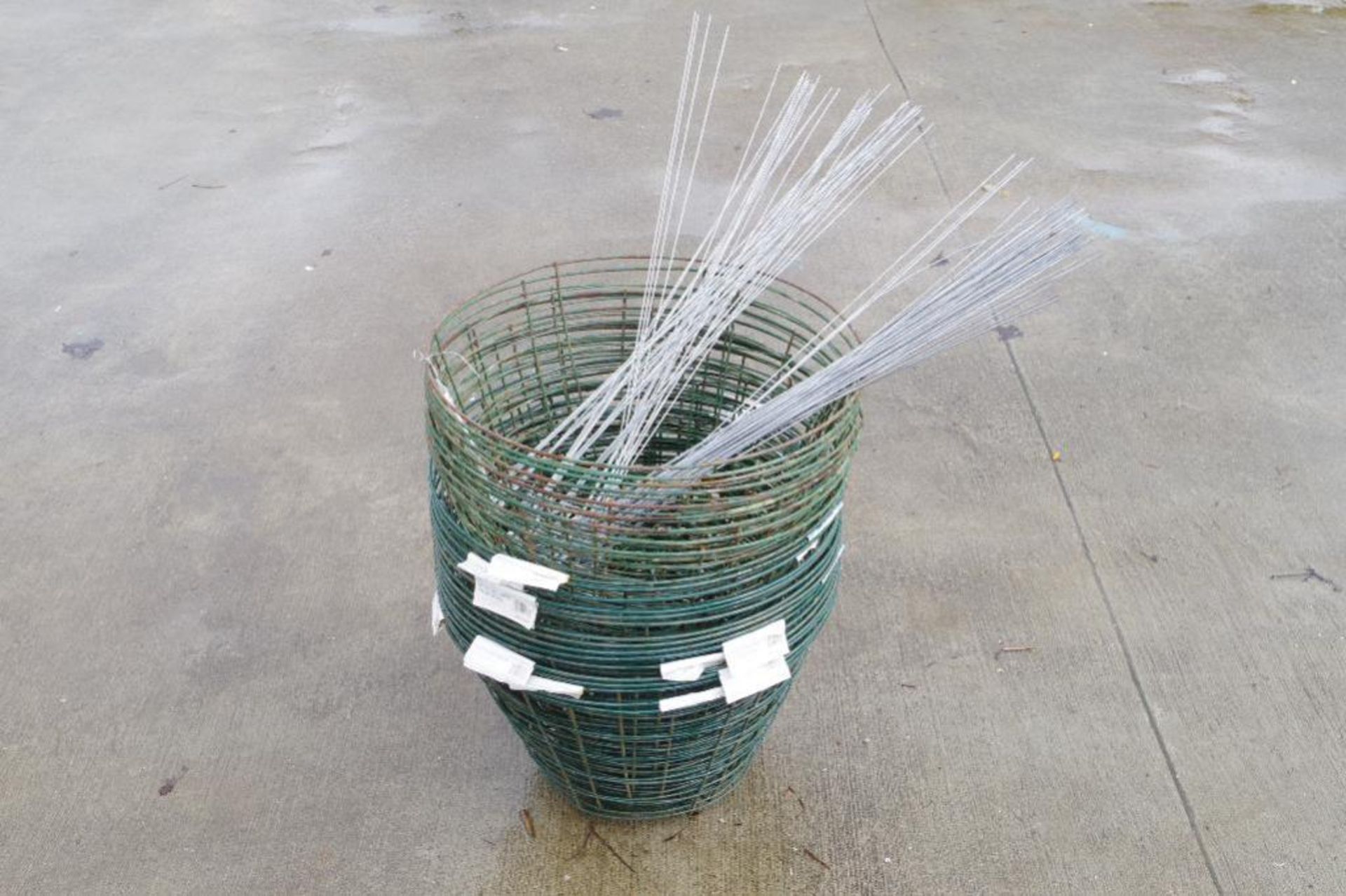 (25) 16" Green Moss Baskets w/ Hanging Hooks - Image 2 of 3