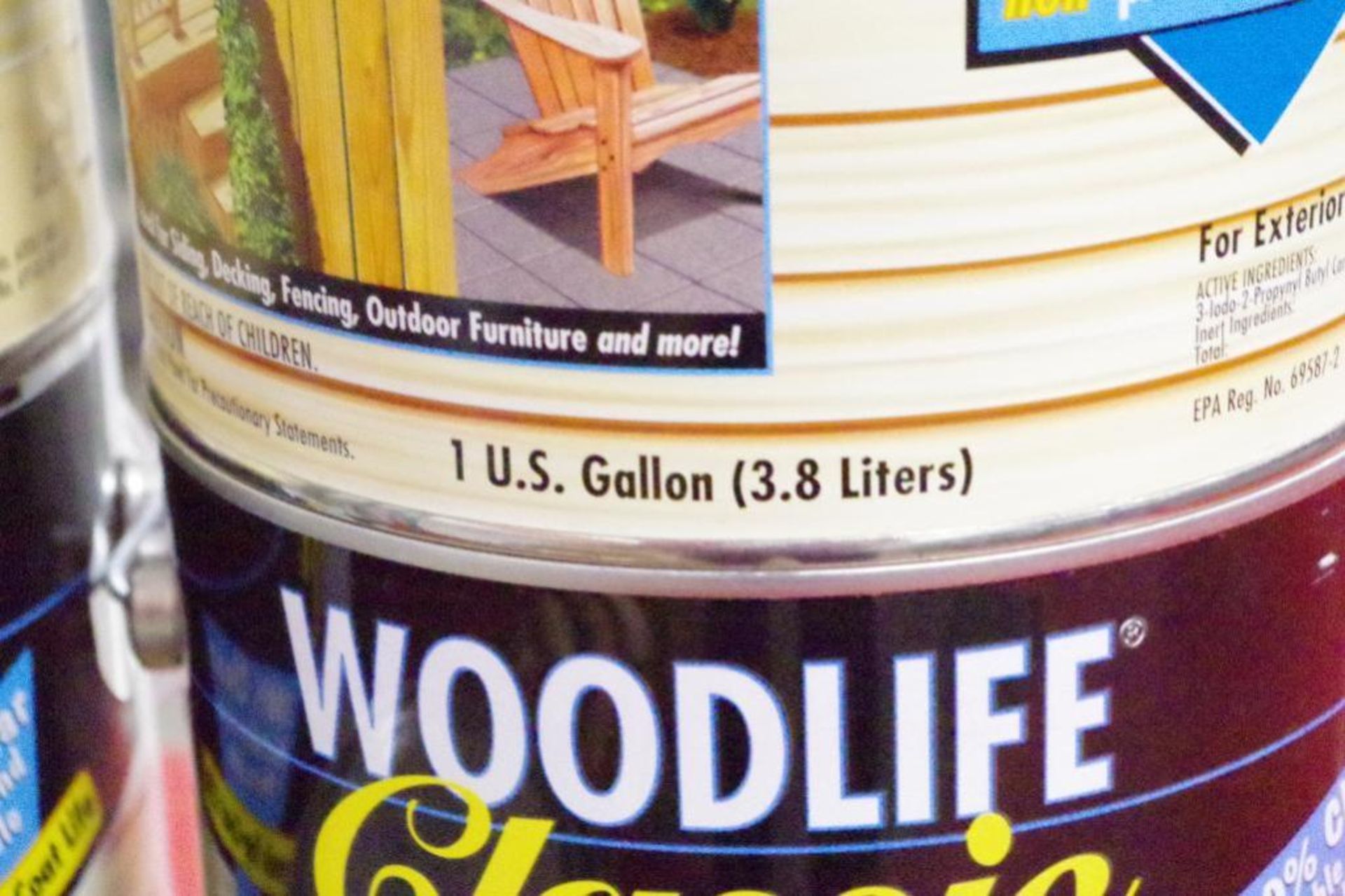 (8) Cans WOODLIFE CLASSIC Clear Wood Preservation (Six 1-Gallon Cans, Two 1-Quart Cans) - Image 3 of 3
