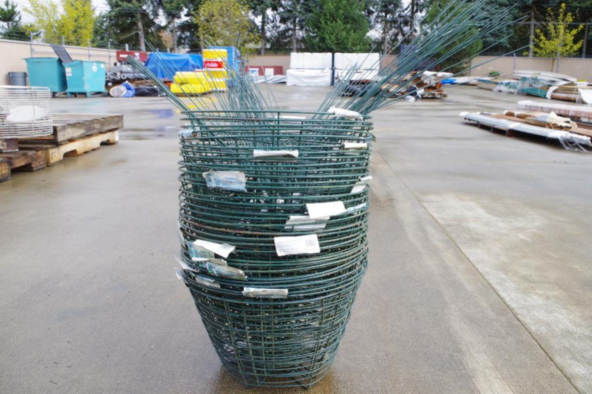 (33) 14" Green Moss Baskets w/ Hanging Hooks