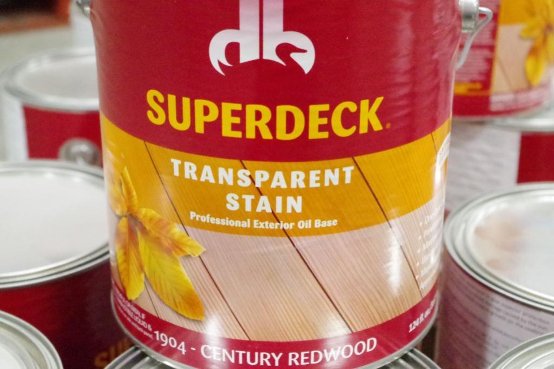 (7) Cans SUPERDECK Century Redwood Transparent Stain M/N 1904 (7 Cans of 124 fl. oz.) - Image 2 of 3
