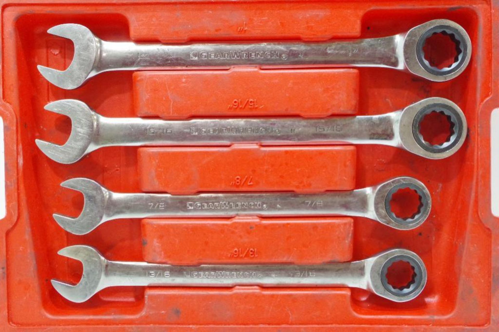 GEARWRENCH Ratcheting Wrench Set: 13/16", 7/8", 15/16" & 1"